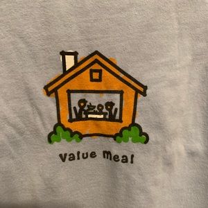 Life is Good t-shirt, Value Meal design, pale Blue